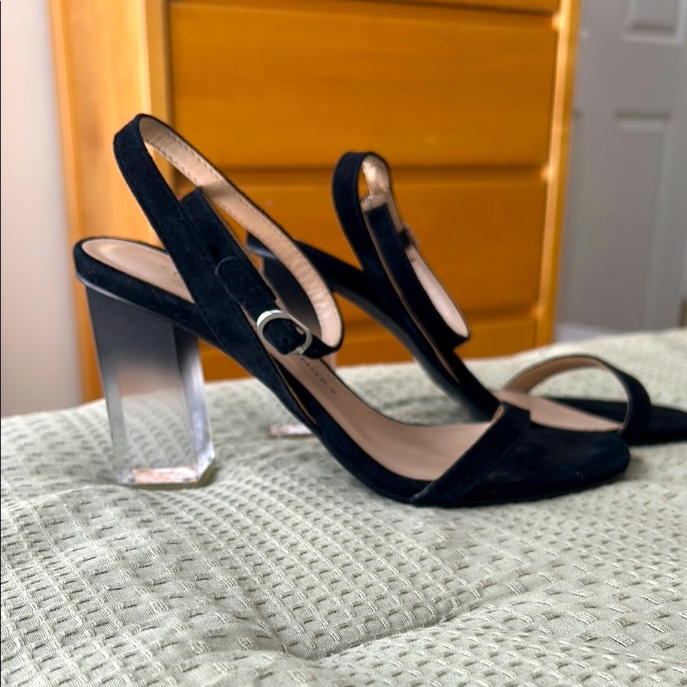 Black Stiletto Slingback Heels